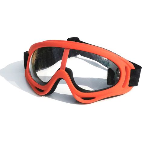 Verstellbare, beschlagfreie Schutzbrille, geeignet für Outdoor-Aktivitäten, Motocross, Sicherheitsdienste und Skifahren. (Orange) (1/5)