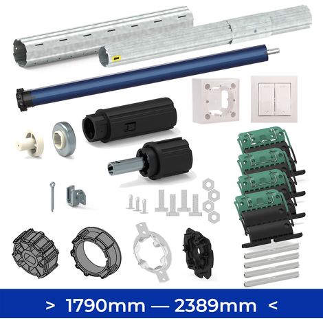 Kit axe moteur volet roulant 1790 --- 2389 mm Moteur Filaire