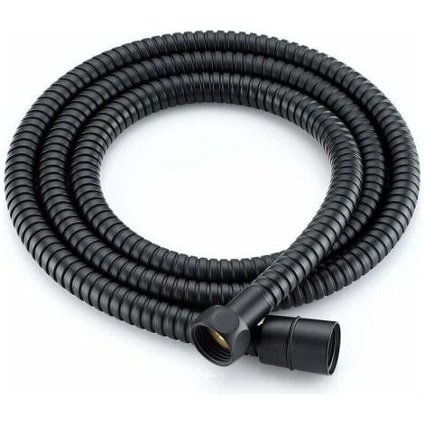 Tuyau de Douche Acier inoxydable Flexible de Douche 1.5 mètres Anti-Torsion pour Douche à Main, Douche de Tête, Noir