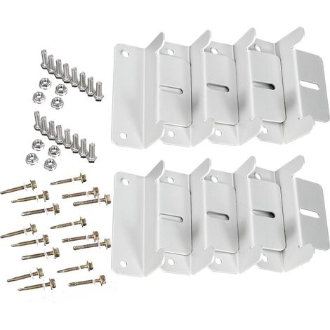 AIDUCHO Lot De 2 Systèmes De Fixation En Forme De Z Pour Montage De Panneau Solaire, Pour Caravane, Bateau, Voiture, Camion, Domicile, Montage Hors-Réseau Sur Le Toit (8 Supports Au Total) (1/5)