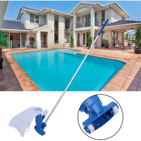 Épuisette à feuilles pour piscine, outil de nettoyage de tête d'aspirateur de piscine, ensemble d'épuisette pour le nettoyage de tête d'aspirateur de piscine (1/5)
