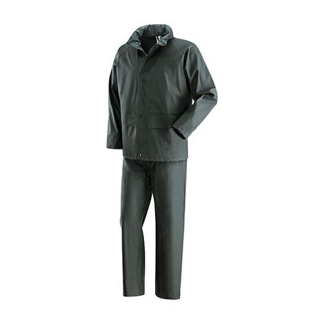 GIACCA + PANTALONE IMPERMEABILE POLIURETANO IGUAZU - VERDE  M- 1 confezioni