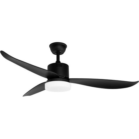 Ventilateur de plafond Orbegozo avec lumière LED, 3 vitesses, 3 pales, noir, CP102132