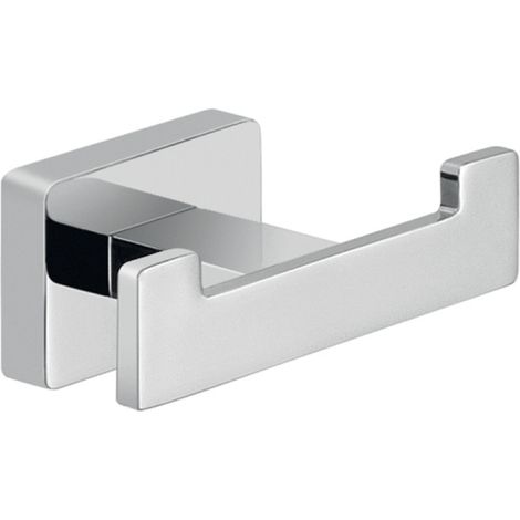 APPENDINO DOPPIO DA PARETE IN ACCIAIO INOX MODELLO ATENA - DIM.  CM (LXPXH): 8,8X4,5X3,5 -  CROMATO  - GDY