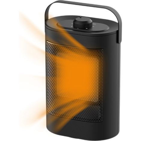 Radiateur électrique PTC céramique petit format, chauffage rapide 3S, ventilateur portable silencieux pour chambre bureau intérieur (1/5)
