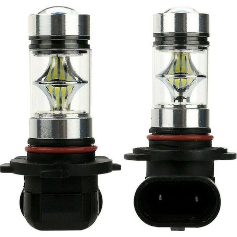 Lot de 2 ampoules LED antibrouillard 6000K Super White H10 9045 9145 9140 100W 1200lm (1/5)