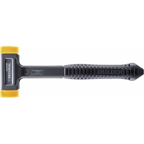 Maillet SECURAL - Plus, Tête et manche incassables fabriqués dans une seule et même pièce d'acier, embouts rectangulaires, avec extrémité de la poignée spéciale - L=30 mm / B=40 mm - 3380.140 (1/4)
