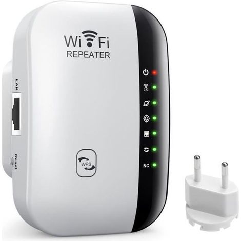 Amplificateur WiFi Repeteur Booster de signal sans fil WiFi extender 300M WLAN 802.11n/g/b (1/4)