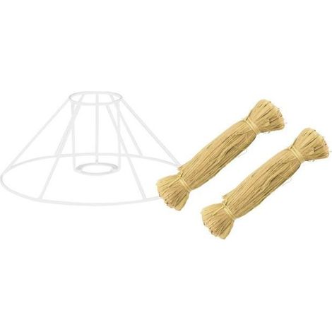 Kit DIY déco - Abat jour - Raphia - 35 x 20 cm - Beige - Adulte (1/2)
