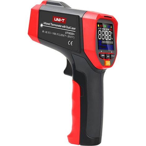 UT302D INFRARED THERMOMETER LCD, WITH A BACKLIT -32/1050°C Î0,1/1 UNI-T UT302D+