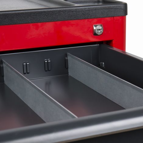 Stier – Séparateurs de tiroirs pour servante d'atelier – Longueur 400 mm – Largeur 50 mm – Compatible tiroirs 570 x 400 mm – Ergonomiques et durables