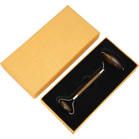 Rouleau de Jade Naturel Anti-Âge Massage du Visage Anti-Rides Lifting Outil de Beauté Soin de la Peau en Obsidienne (1/5)