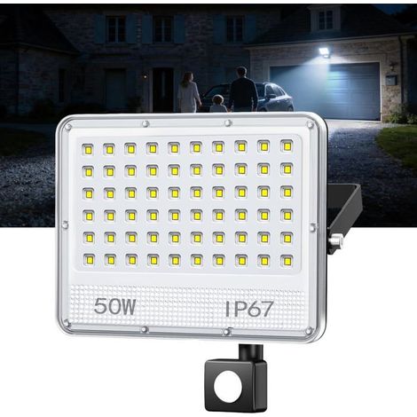 Projecteur Led Extérieur Avec Détecteur,1 Pieces 50W 5000Lm 6500K Spot Led Extérieur Avec Detecteur,Ip67 Etanche Projecteur [CA72] (1/5)