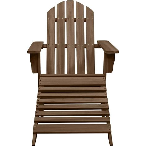 Maison Exclusive - Sedia da Giardino con Poggiapiedi in Legno Marrone (1/5)