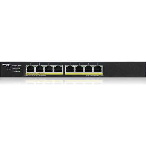 Zyxel GS1915-8EP Switch di Rete Gestito L2 8 Porte Gigabit PoE 60W Nero (1/4)