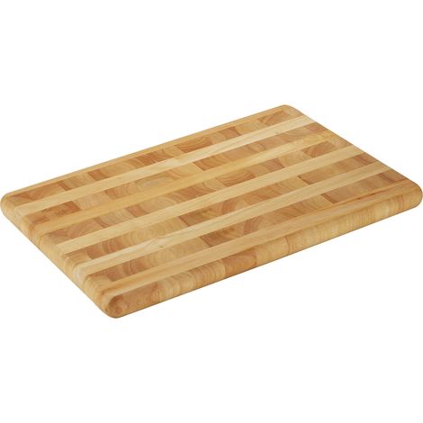 Tagliere Zassenhaus in legno di caucciù con venatura trasversale, 51x35x3,2 cm