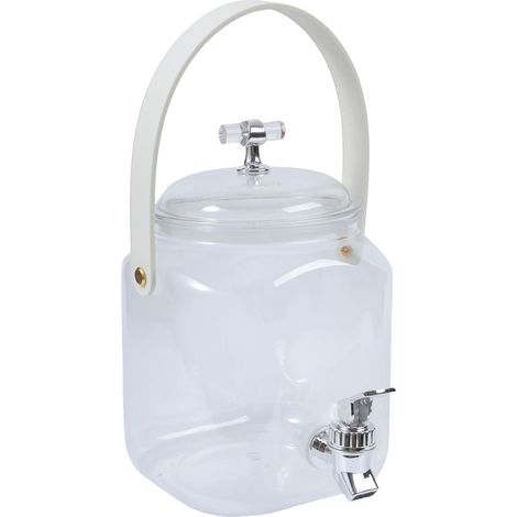 Pichet de boisson automatique de taille familiale, robinet à flux lisse, base antidérapante, idéal pour l'eau citronnée, les thés glacés, les fêtes, distributeur de boissons avec robinet et (1/5)