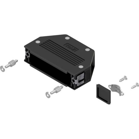 Conec SnapLock 16-003290E Capot SUB-D Nombre de pôles: 50 matière plastique 90 °, 180 ° noir 1 pc(s) (1/2)