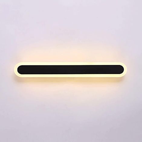 Applique murale linéaire intérieure en métal, lumière d'ambiance d'éclairage décoratif de salon acrylique, rondelle de mur de chevet à LED moderne, appliques murales longues simples pour couloir, sall (1/5)