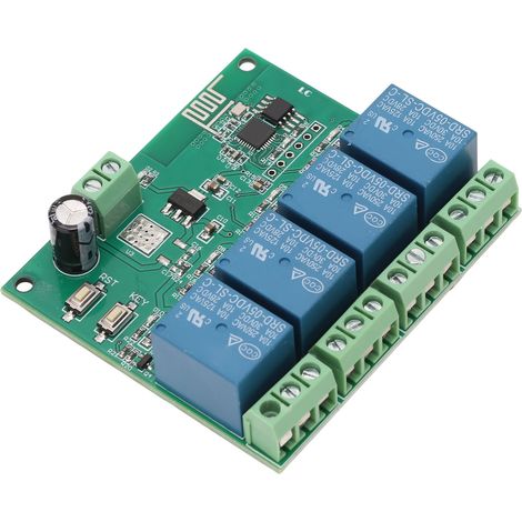 Module relais 4 canaux avec puce ESP8266, commande radio WLAN, carte à quatre relais pour appareils électroniques, 5 V CC (1/5)
