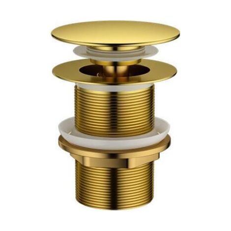 Bonde escamotable universelle 1" 1/4" pour éviers, bidets et bondes escamotables, en laiton plaqué or durable, sans trop-plein (1/4)