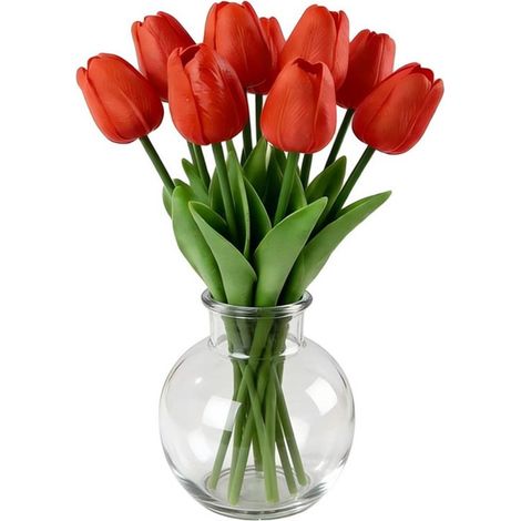 7 tulipani artificiali, fiori artificiali, boccioli sintetici, bouquet da sposa, progetti fai da te, realizzazione di ghirlande, decorazioni per la casa, decorazioni per matrimoni, materiali decorativ (1/5)