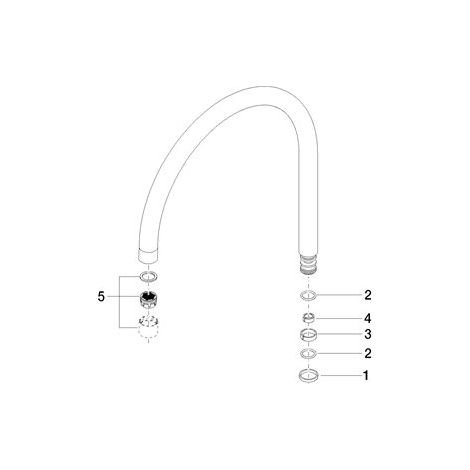 Dornbracht 90282220302-06 Bec de robinet Pièces de rechange