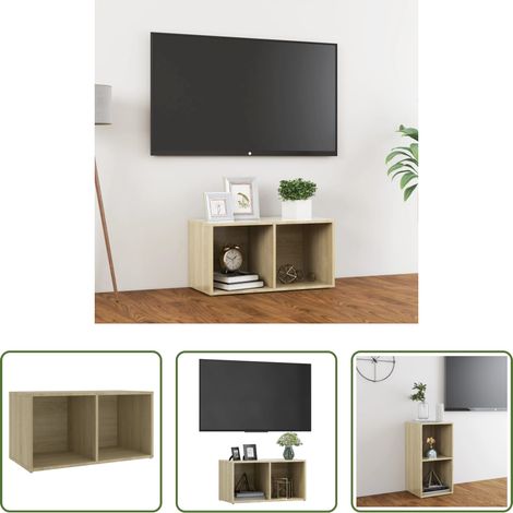 Wohnzimmer - TV-Schrank Sonoma-Eiche 72x35x36,5 cm Holzwerkstoff (1/5)