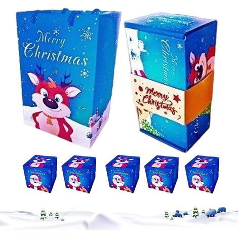 Boîtes de Noël Emballées Boîte Porte-Monnaie Pour Les Fêtes De Noël Sac Vide pour Biscuits Vacances Anniversaire Mariage Célébration Bijoux Femmes (1/5)