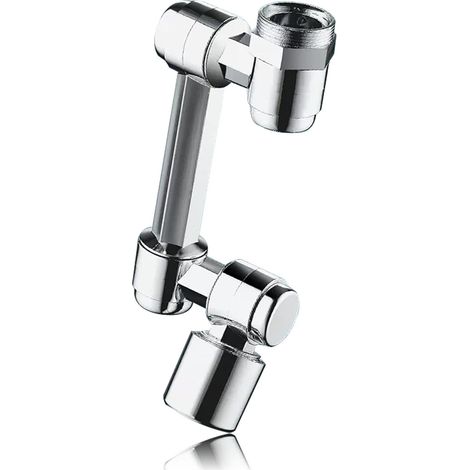 Robinet rotatif à 1440° (1 pièce) - Robinet réglable - Rallonge de robinet avec régulateur de douchette - Robinet multifonction rotatif pour cuisine (1/4)