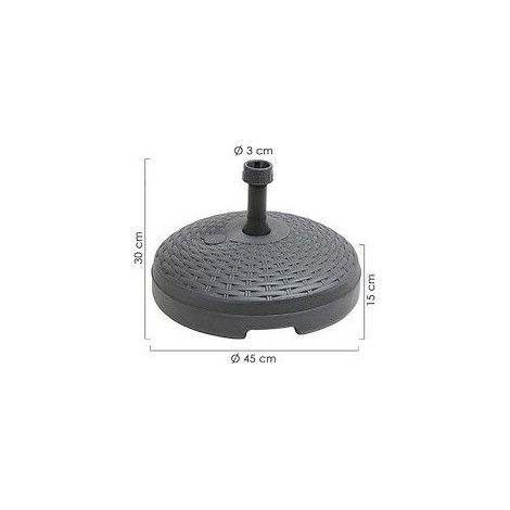 Base para sombrillas de plástico antracita con ratán Adriático (1/7)