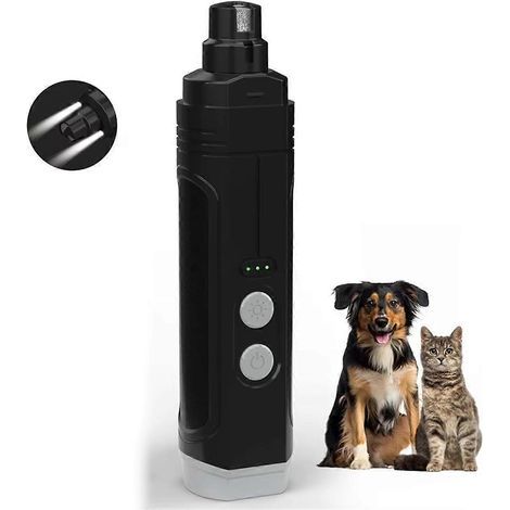 Coupe-ongles électrique pour animaux de compagnie rechargeable, silencieux et avec lumières A (1/5)