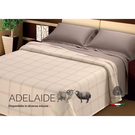Coperta Invernale Modello Adelaide In Lana Merino, misuraMatrimonialecoloreAdelaide