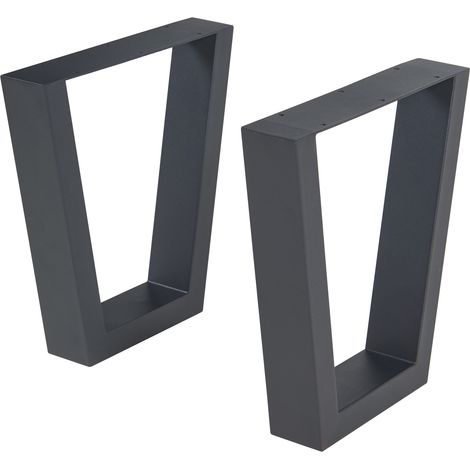 Tischgestell 2er Set Lalling 43x25/40cm Schwarz [en.casa]