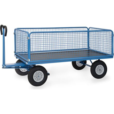 fetra Chariot à plateaux 6436P, revêtement poudre RAL 5007