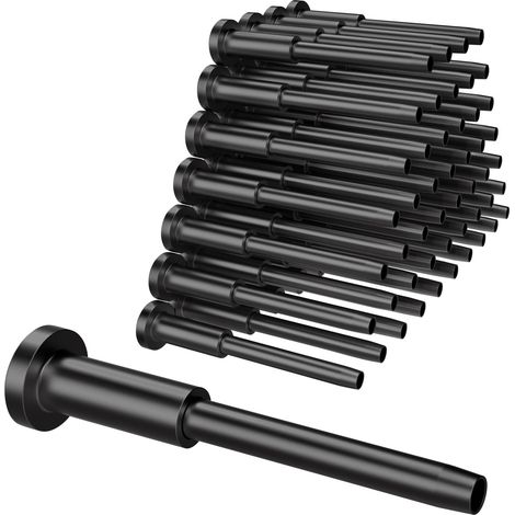 50er-Pack 1/8 Zoll schwarze, unsichtbare Endkappen für Kabelgeländer aus Edelstahl, Gewindefitting für Terrassentreppen, Holz- und Metallpfosten, schwarze Kabelgeländer-Hardware