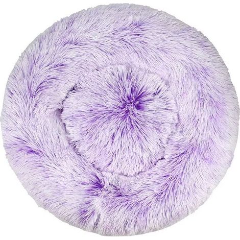 Lit pour chat, coussin moelleux, doux lavable pour chiens chats (dégradé violet, 60 cm), Ensoleillé (1/5)