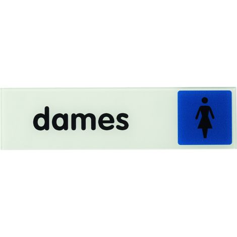 Targa segnaletica adesiva 170 x 45 mm, "Dames" (Donne) – THIRARD