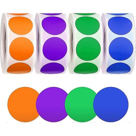 2000 pastilles adhésives colorées, autocollants, étiquettes, marqueurs, cadeau (1/5)