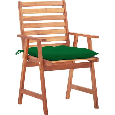 Maison Exclusive - Garten-Essstühle 2 Stk. mit Kissen Massivholz (1/5)