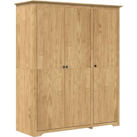 Kleiderschrank mit Speicher BODO Honigbraun 146 x 53,5 x 173 cm vidaXL