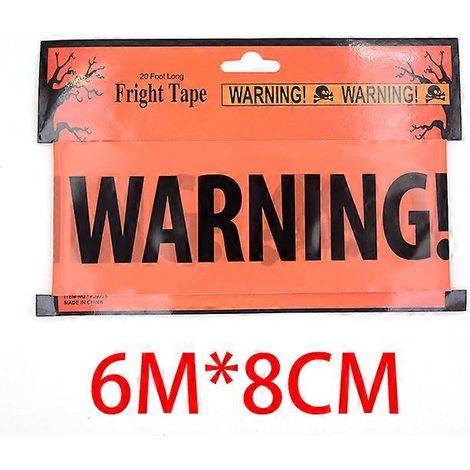 Cadeaux pour Halloween- 1pcs tape Warning Tape bloody handprints Signs Props Danger Warning Line New Isolation Belt Party Outdoor Garden Decor (1/5)