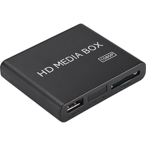 1 Lecteur Multimédia, Sortie AV, USB MMC, Décodeur 1080P, Support Disque Dur, Pour Divertissement Domicile