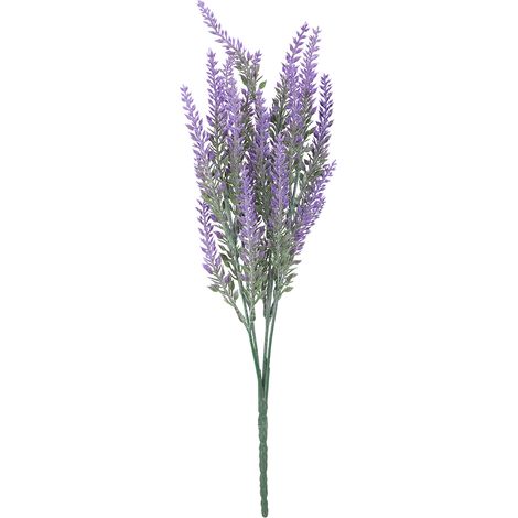 25 Fleurs Artificielles Lavande Mariage Bouquet Fausse Décoration Maison Fête (Violet) (1/5)