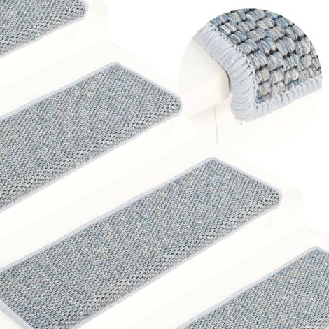 Tapis d'escalier autocollants 15 pcs,Marchettes d'escalier,Protections d'escalier 65x21x4 cm Bleu DVNEI495779 (1/5)