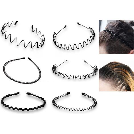 Bandeau unisexe pour coiffure, bandeau ondulé, bandeau effet vague printanière, ensemble de 6 accessoires de beauté (1/2)