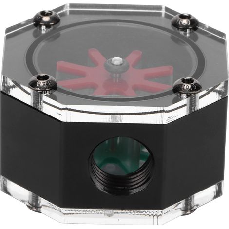 Wasserdurchflussmesser, transparentes achteckiges Rheometer aus Acryl und Metall, wassergekühlt für Computer (1/5)