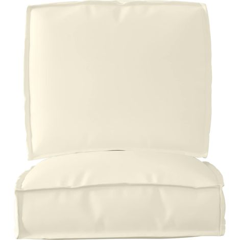 Maison Exclusive - Palettenkissenset 2 pcs Creme Oxford-Stoff