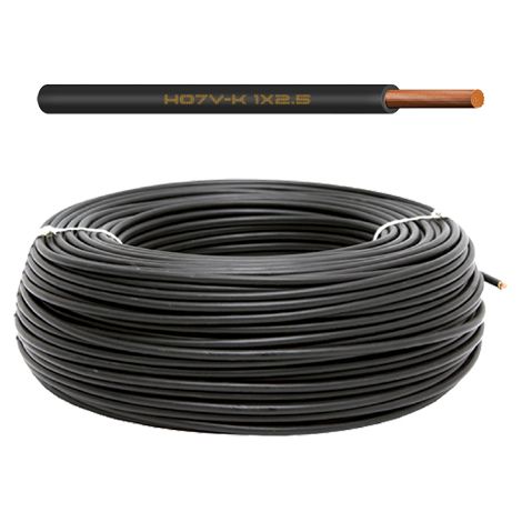 100m unipolar H07V-K 2,5mm2 negro