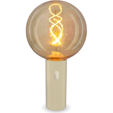 EDY G125 Bombilla Beige Recargable Con Batería. Luz Cálida (1/4)